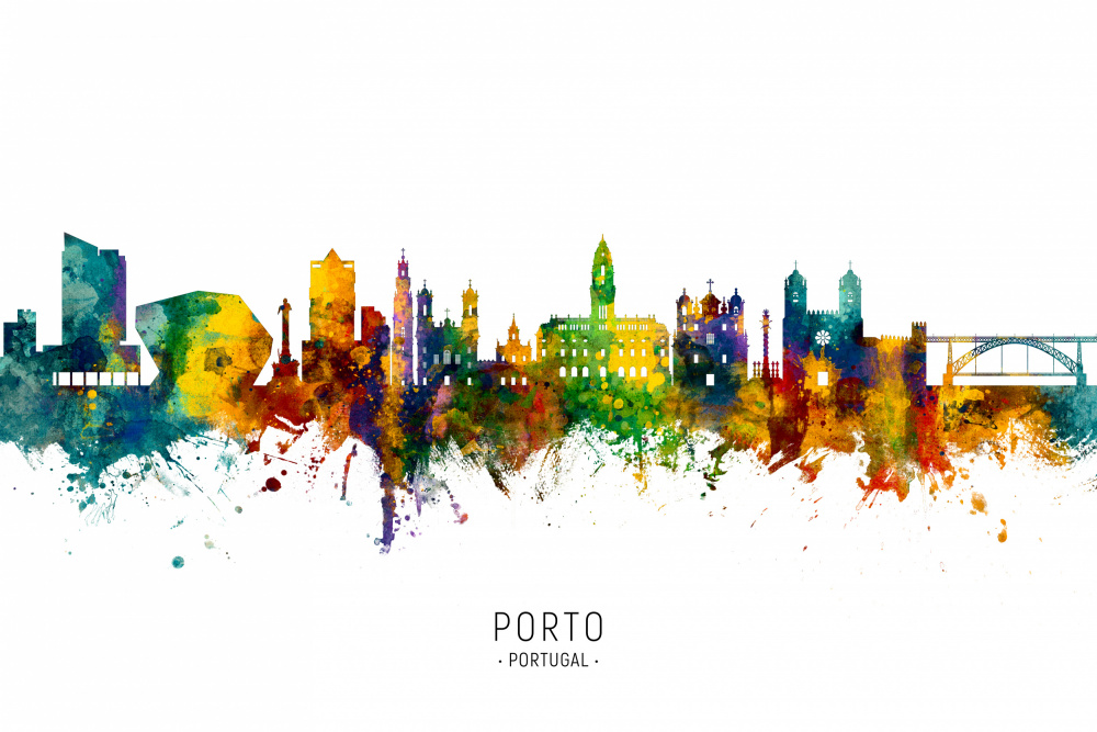 Porto Portugal Skyline von Michael Tompsett