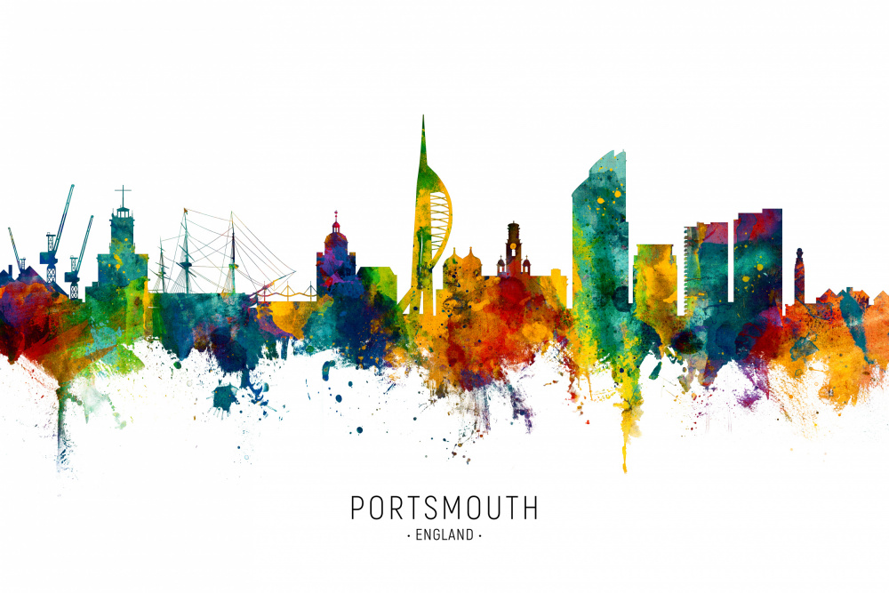 Portsmouth England Skyline von Michael Tompsett