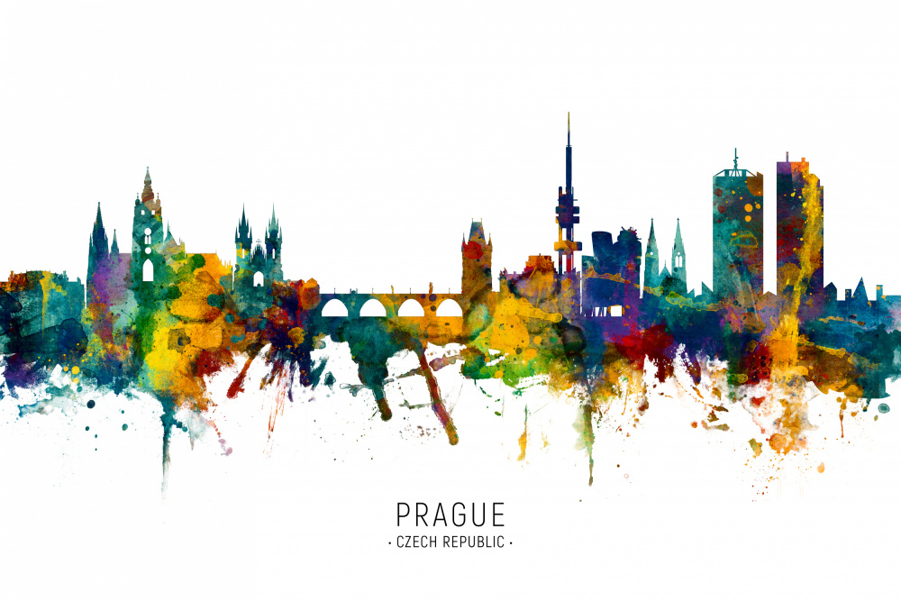 Prague Czech Republic Skyline von Michael Tompsett