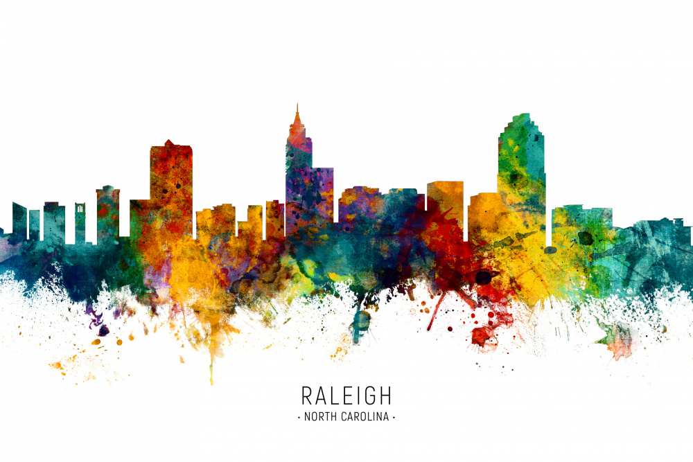 Raleigh North Carolina Skyline von Michael Tompsett