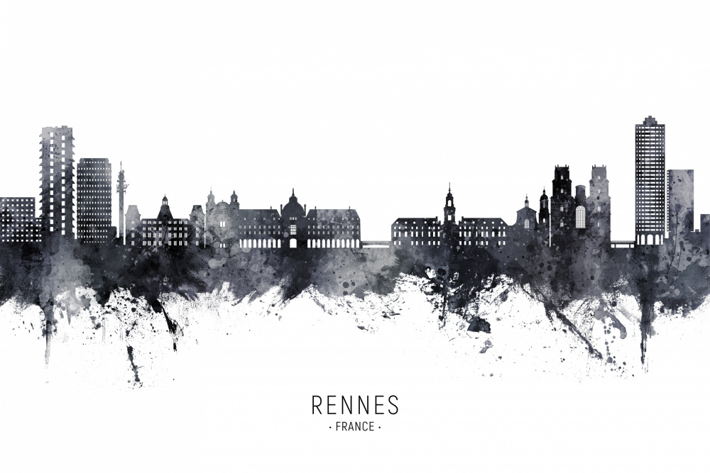 Rennes France Skyline von Michael Tompsett