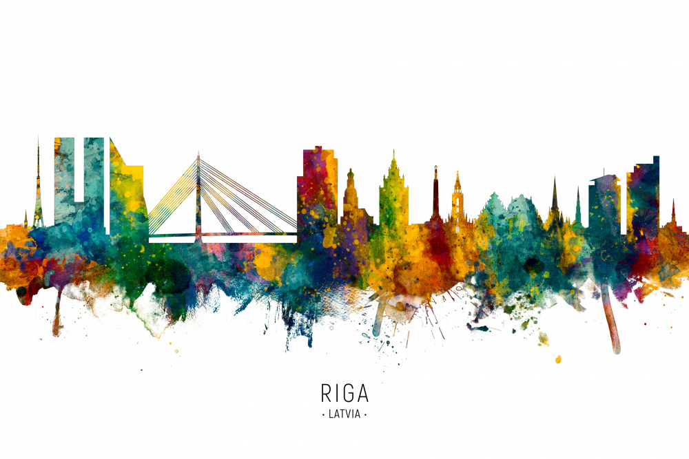 Riga Latvia Skyline von Michael Tompsett