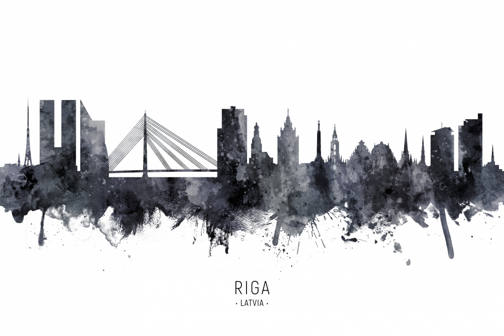 Riga Latvia Skyline von Michael Tompsett