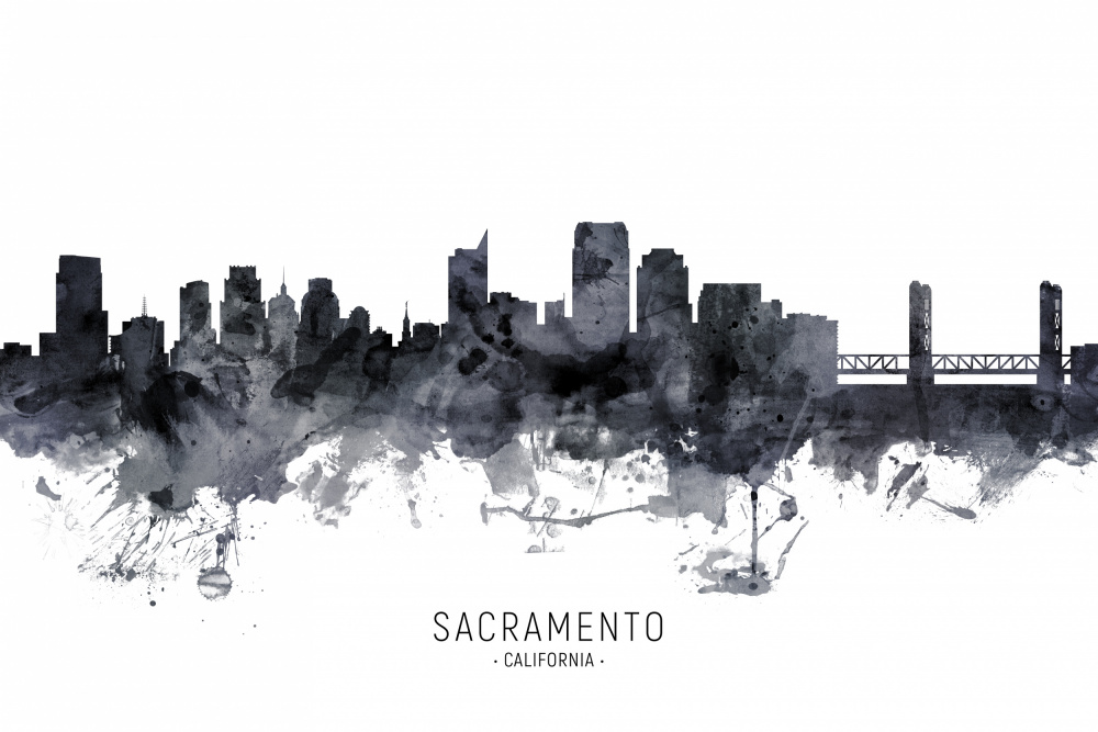 Sacramento California Skyline von Michael Tompsett