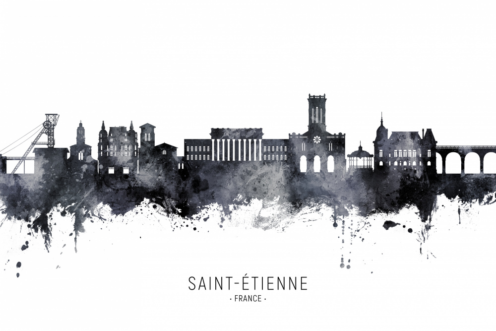 Saint-Étienne France Skyline von Michael Tompsett