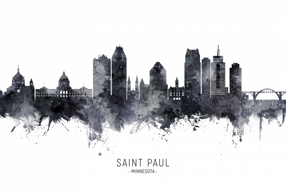 Saint Paul Minnesota Skyline von Michael Tompsett