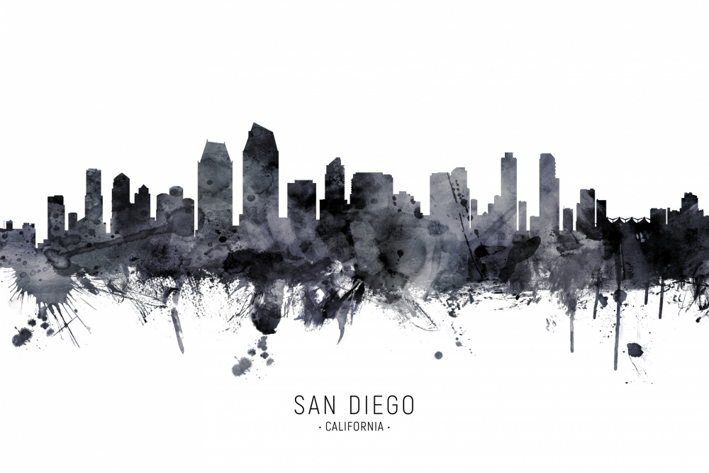 San Diego California Skyline von Michael Tompsett