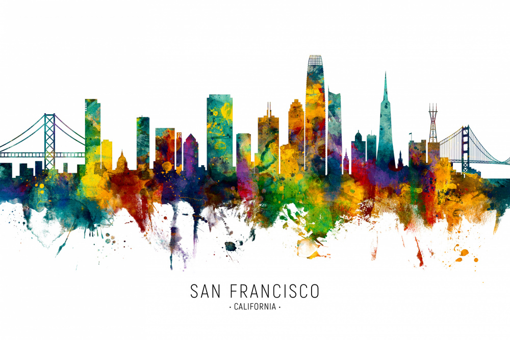 San Francisco California Skyline von Michael Tompsett