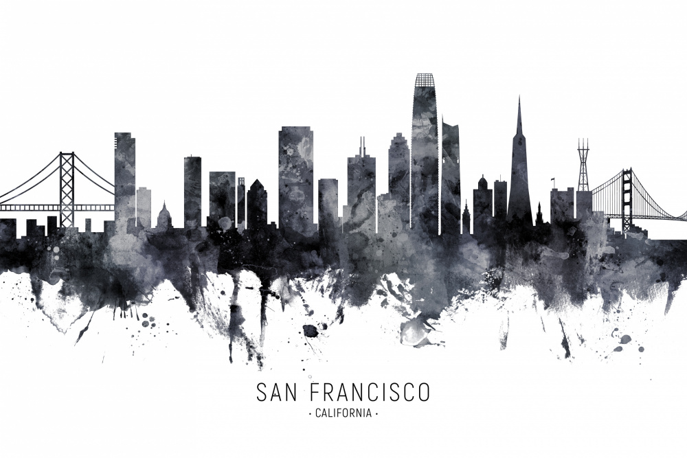 San Francisco California Skyline von Michael Tompsett