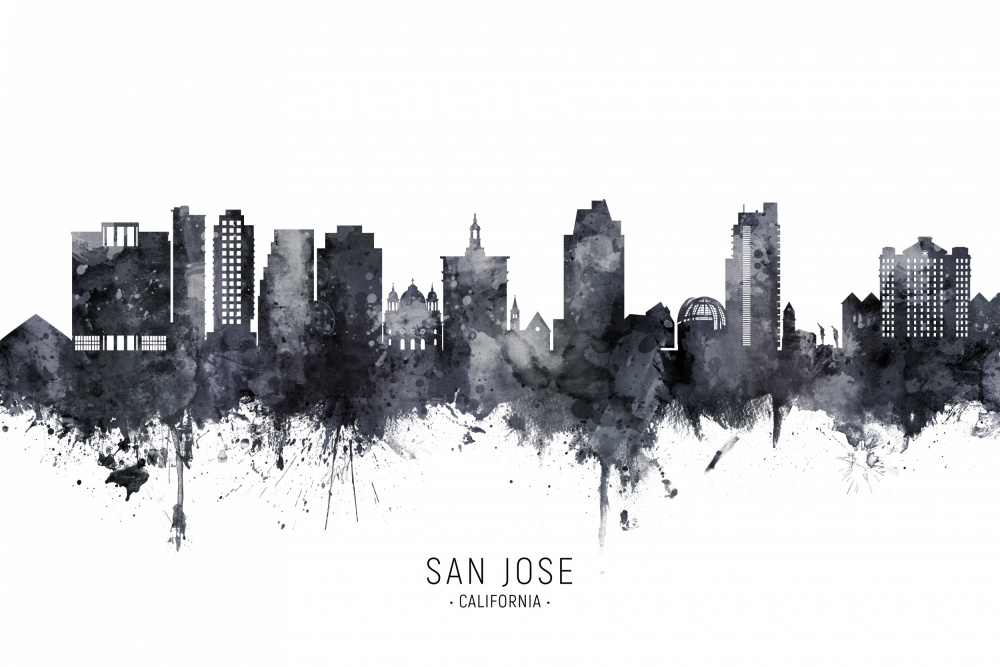 San Jose California Skyline von Michael Tompsett