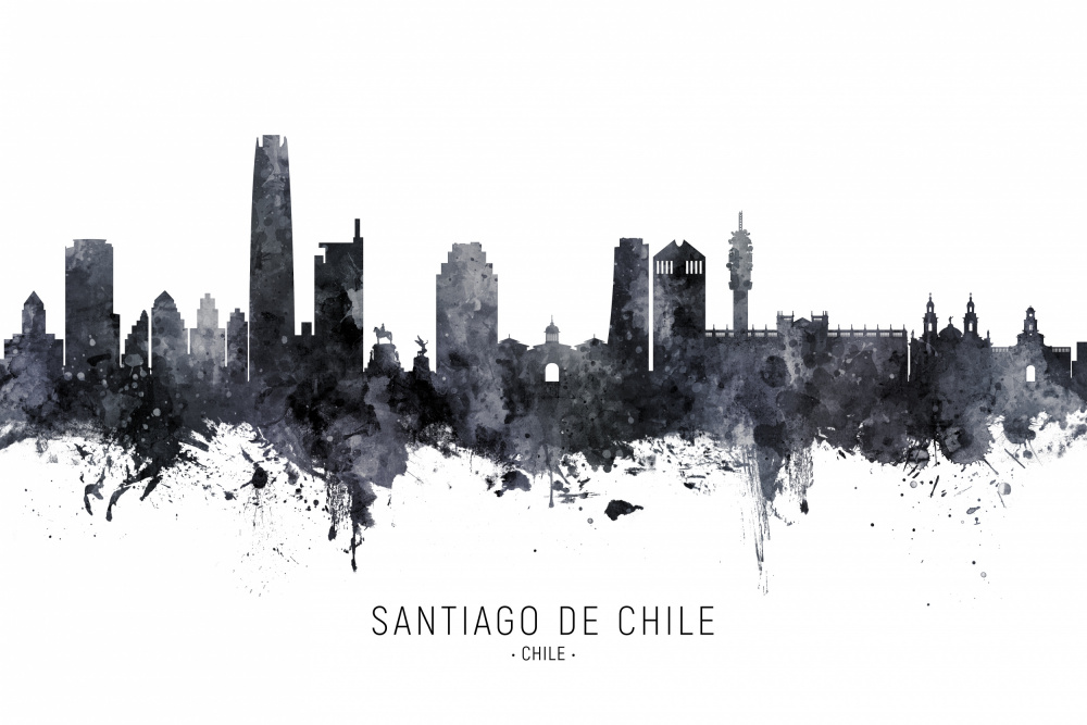 Santiago de Chile Skyline von Michael Tompsett