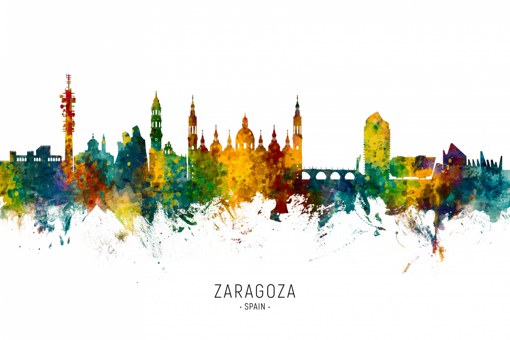 Zaragoza Spain Skyline von Michael Tompsett