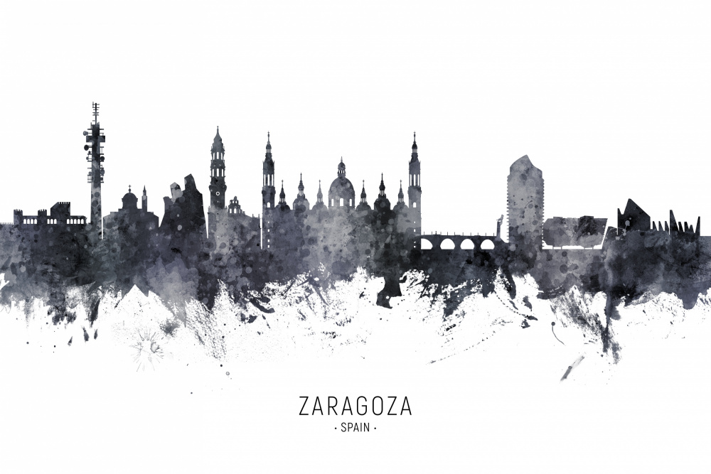 Zaragoza Spain Skyline von Michael Tompsett