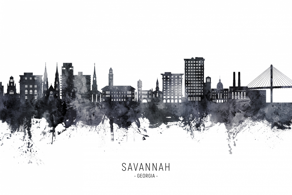 Savannah Georgia Skyline von Michael Tompsett