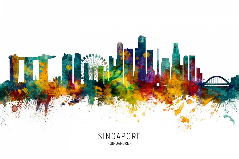 Singapore Skyline von Michael Tompsett