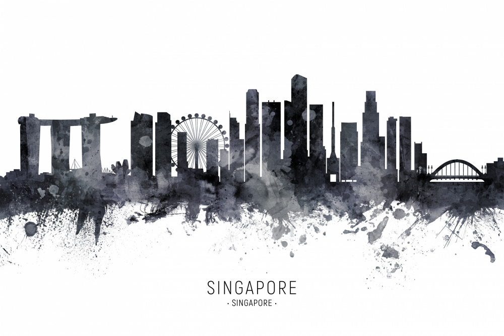 Singapore Skyline von Michael Tompsett