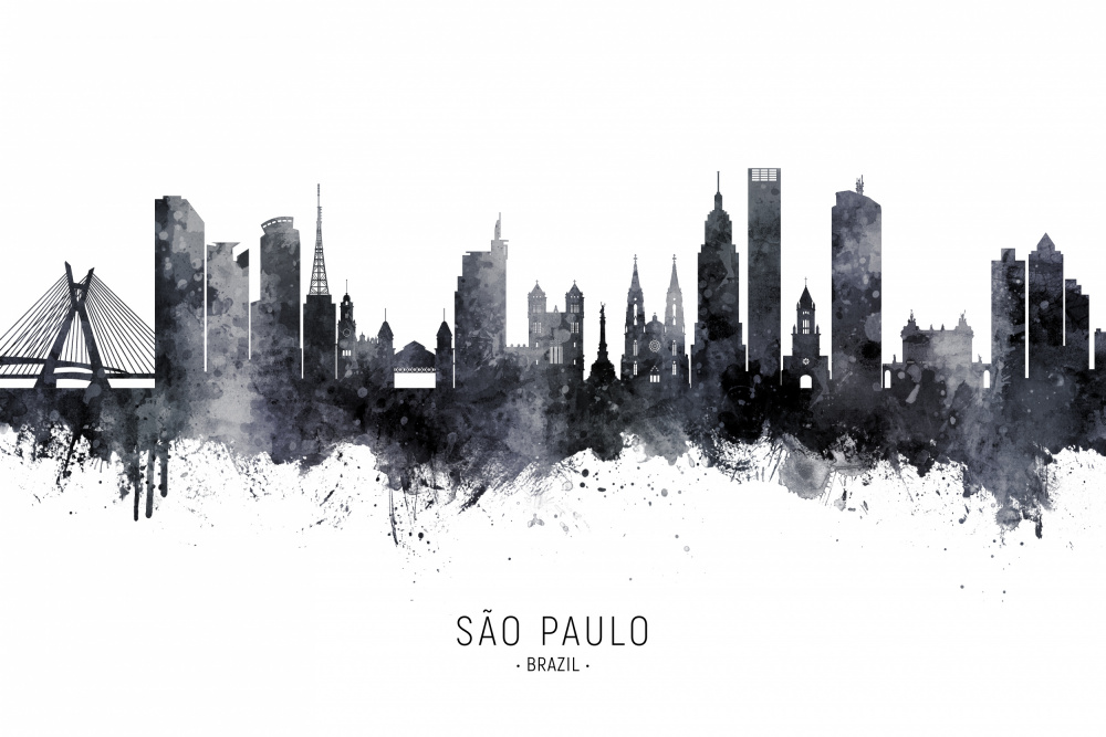 São Paulo Skyline Brazil von Michael Tompsett