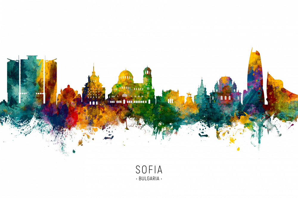 Sofia Bulgaria Skyline von Michael Tompsett