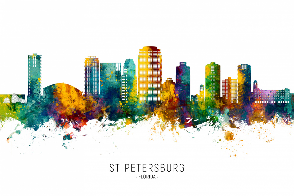 St Petersburg Florida Skyline von Michael Tompsett