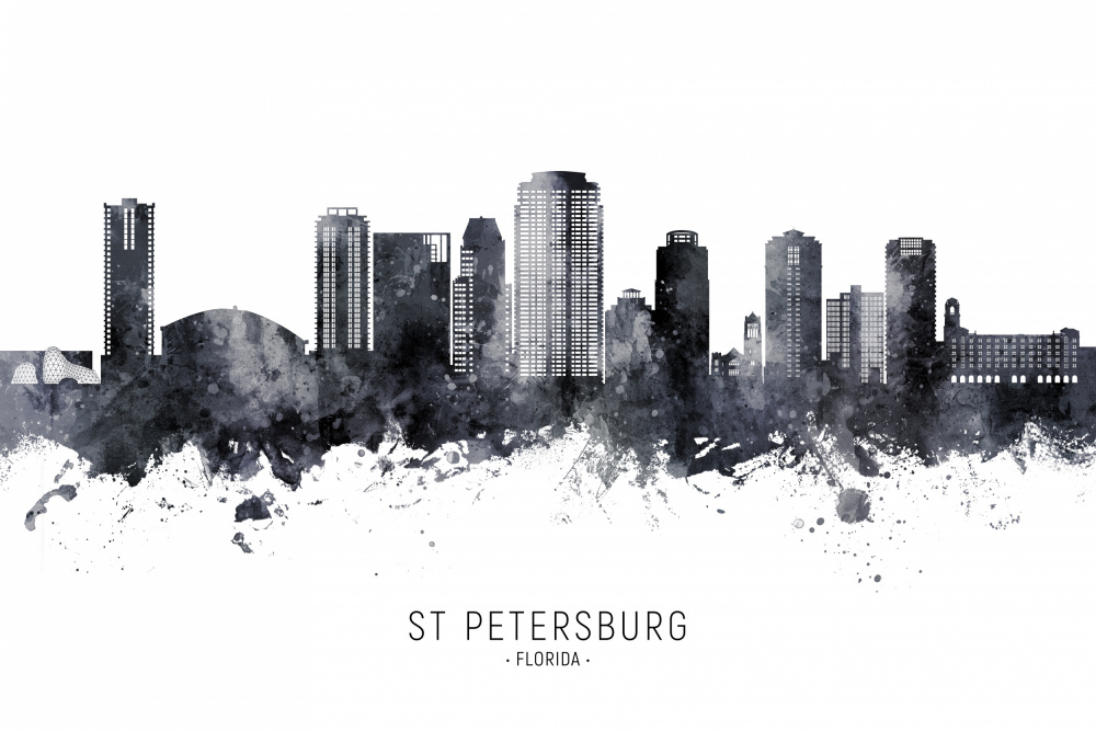 St Petersburg Florida Skyline von Michael Tompsett