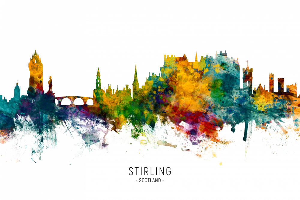 Stirling Scotland Skyline von Michael Tompsett