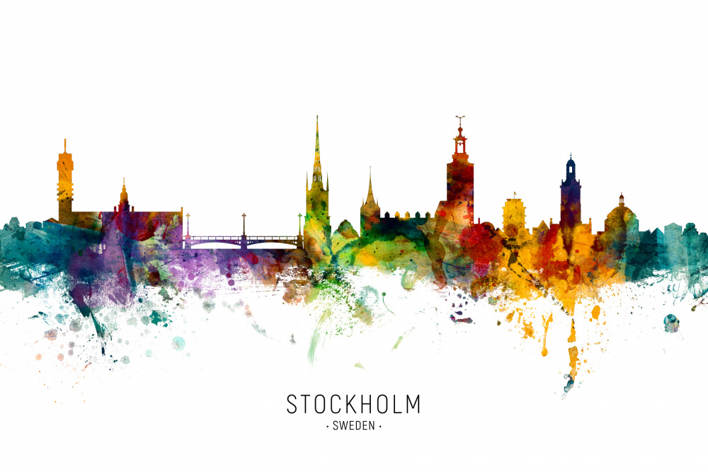 Stockholm Sweden Skyline von Michael Tompsett