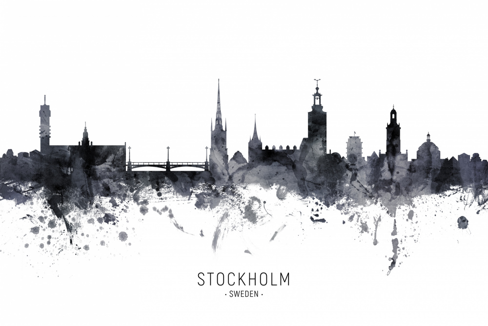 Stockholm Sweden Skyline von Michael Tompsett