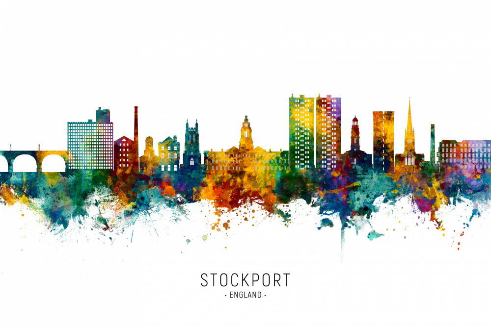 Stockport England Skyline von Michael Tompsett