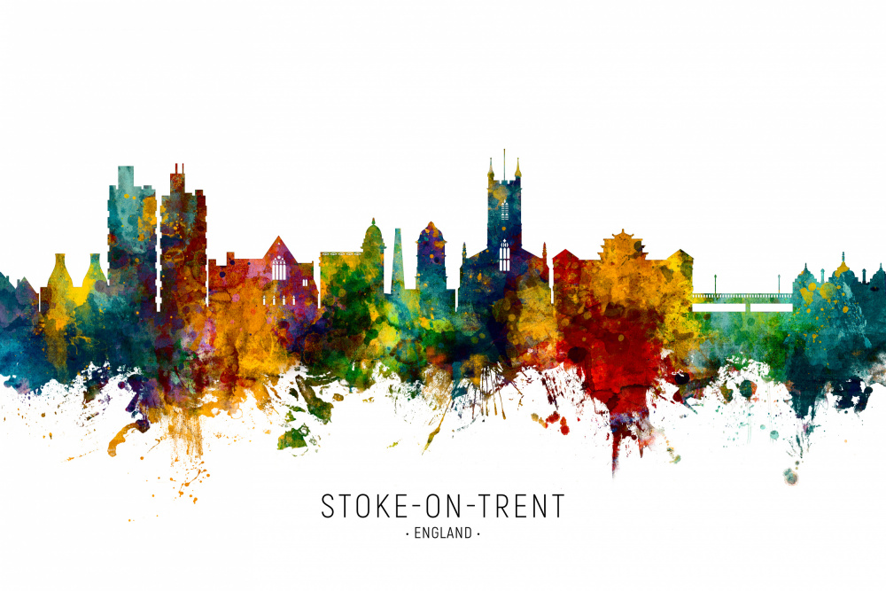 Stoke-on-Trent England Skyline von Michael Tompsett