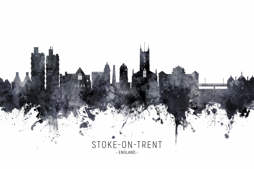 Stoke-on-Trent England Skyline von Michael Tompsett