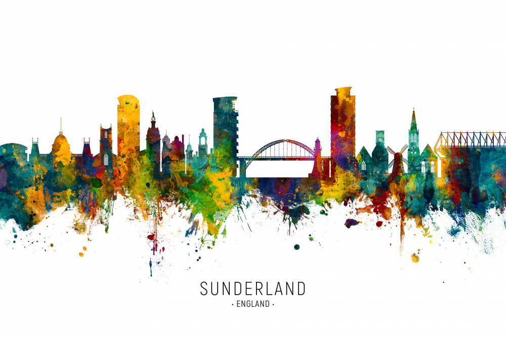 Sunderland England Skyline von Michael Tompsett