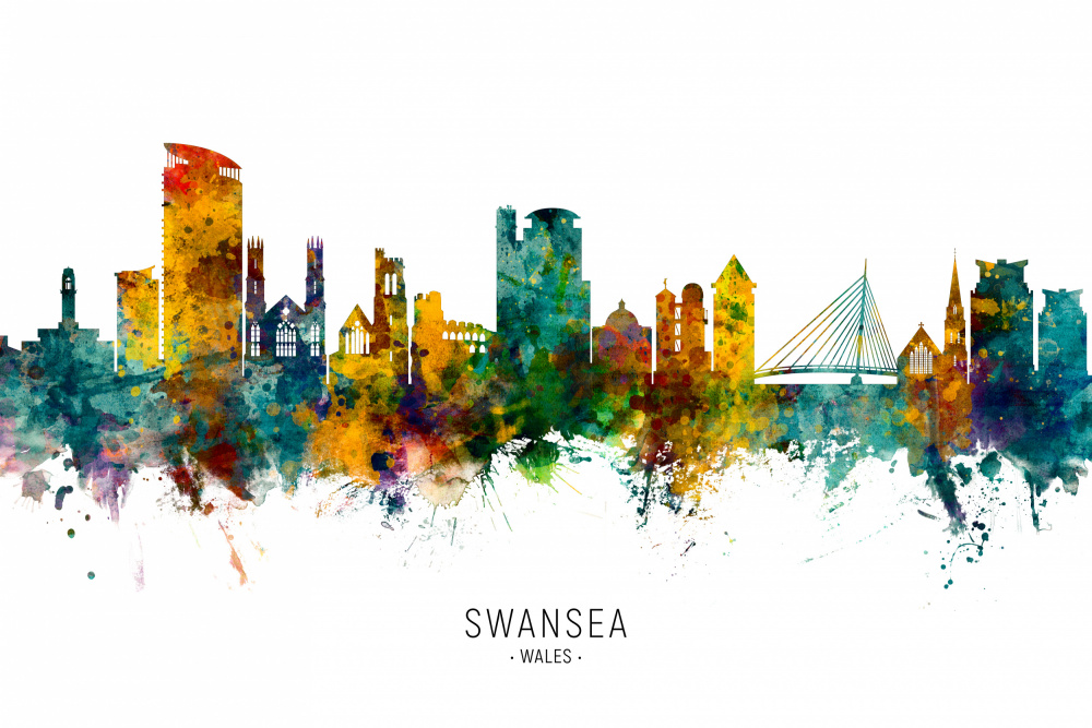 Swansea Wales Skyline von Michael Tompsett