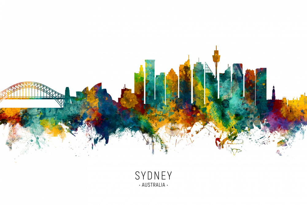 Sydney Australia Skyline von Michael Tompsett