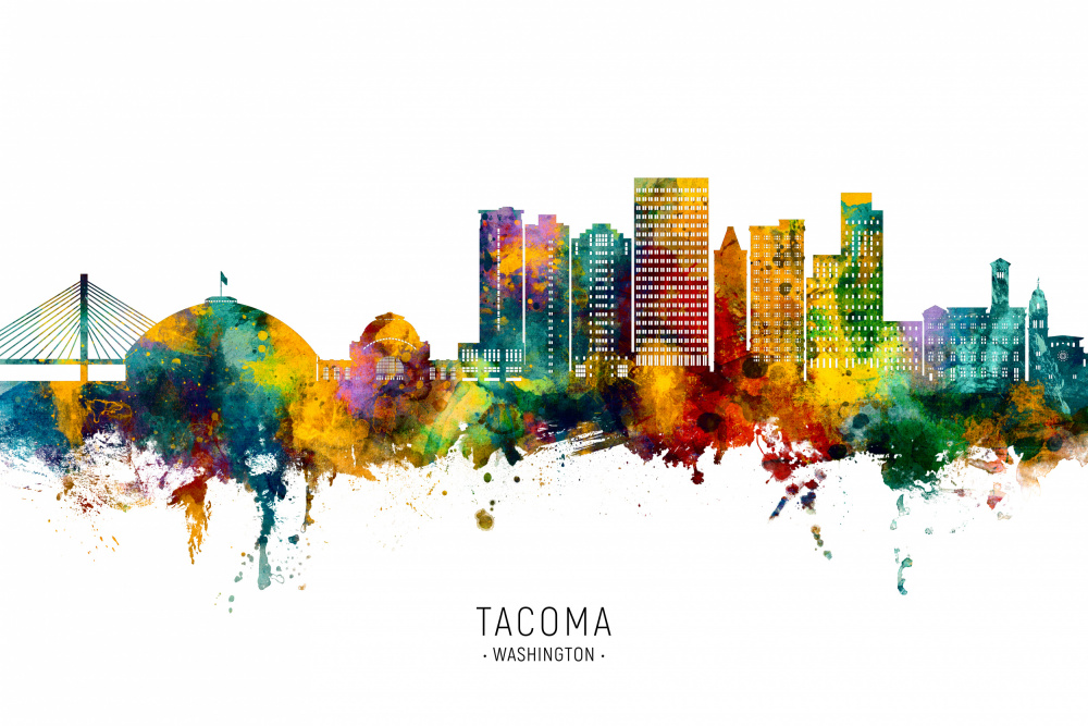 Tacoma Washington Skyline von Michael Tompsett