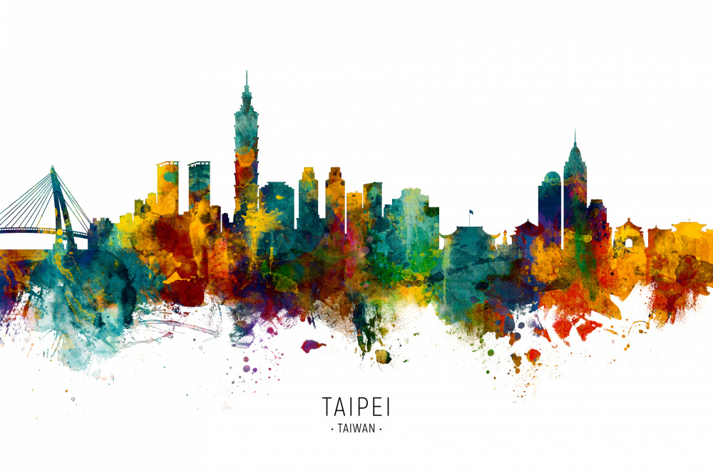 Taipei Taiwan Skyline von Michael Tompsett