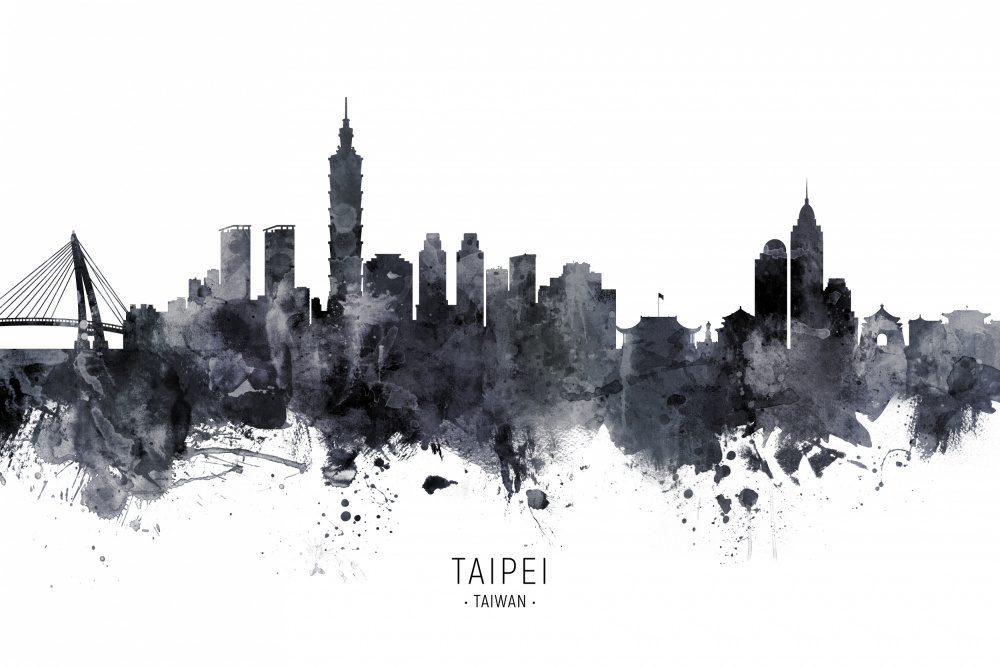 Taipei Taiwan Skyline von Michael Tompsett