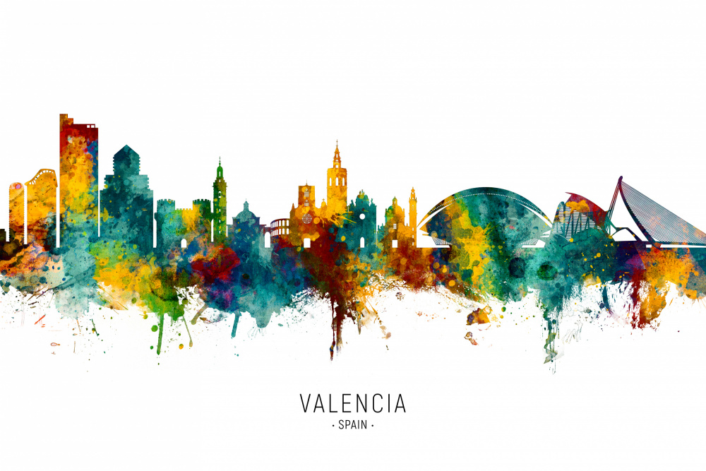 Valencia Spain Skyline von Michael Tompsett