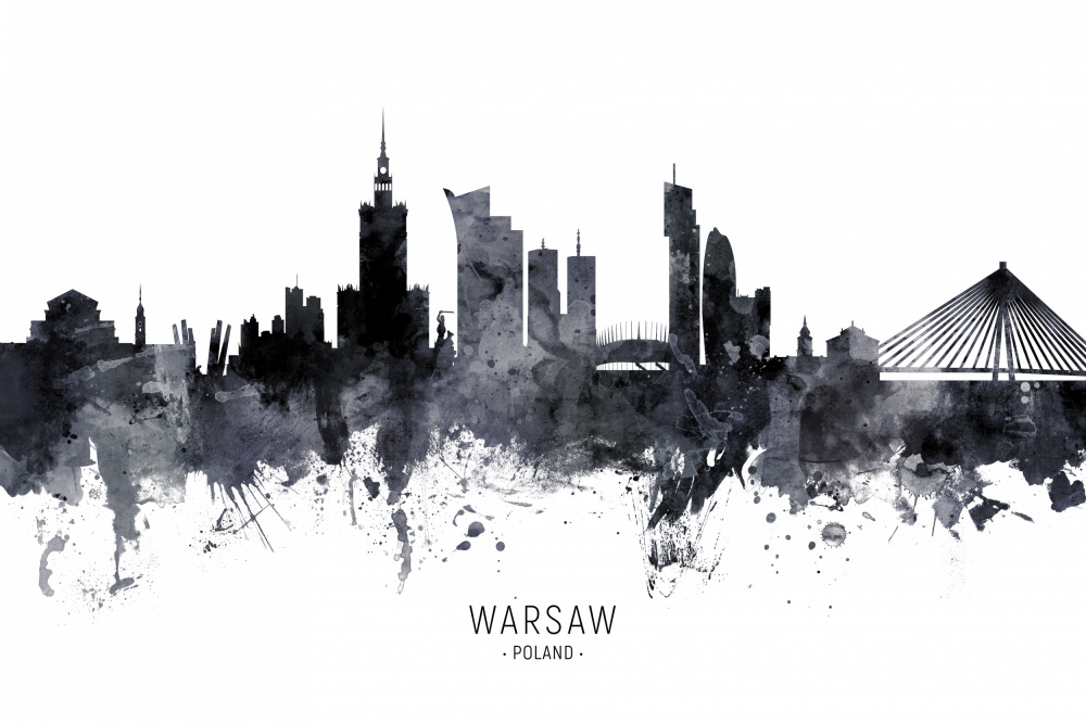 Warsaw Poland Skyline von Michael Tompsett