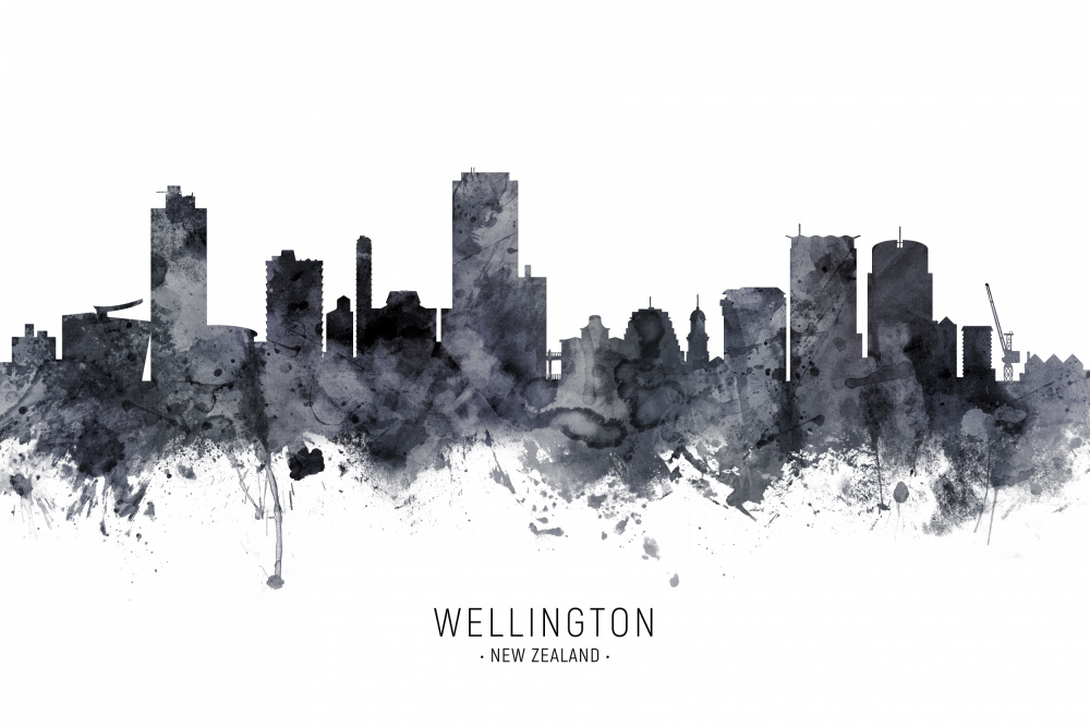 Wellington New Zealand Skyline von Michael Tompsett