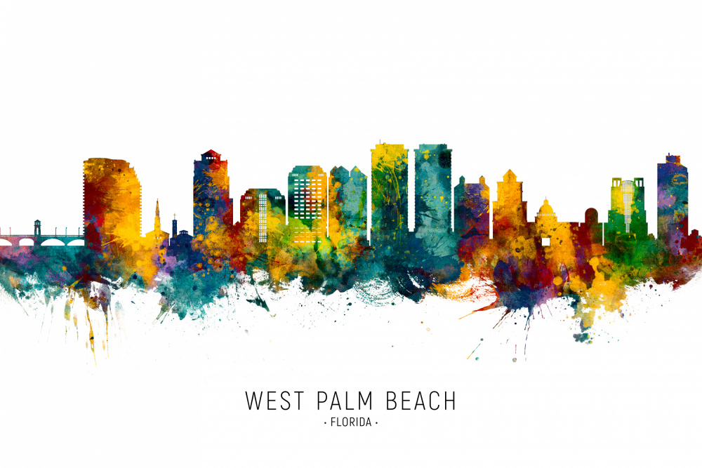 West Palm Beach Florida Skyline von Michael Tompsett