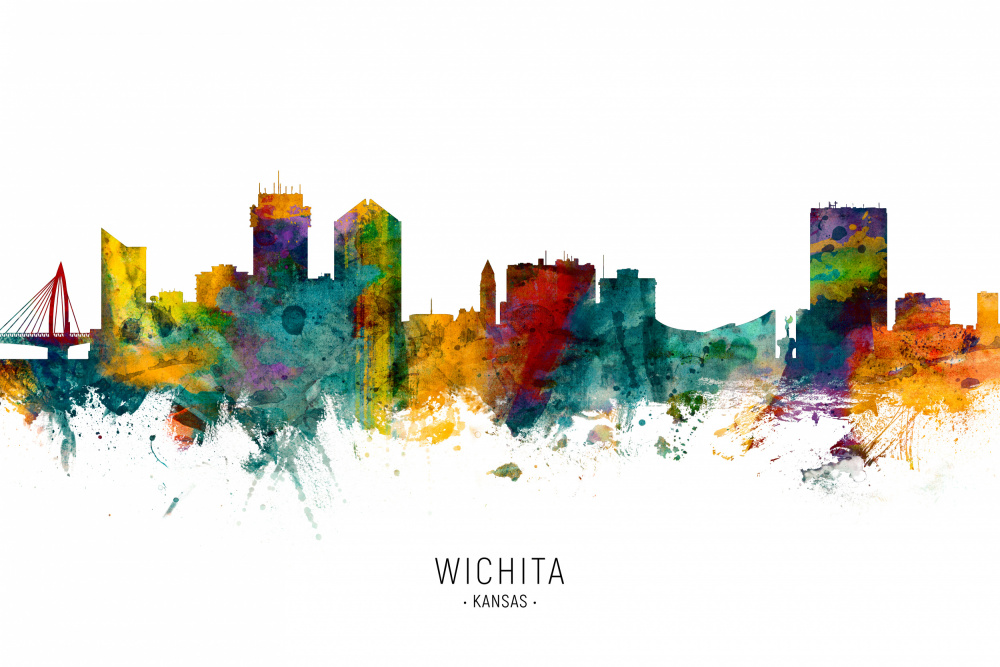 Wichita Kansas Skyline von Michael Tompsett