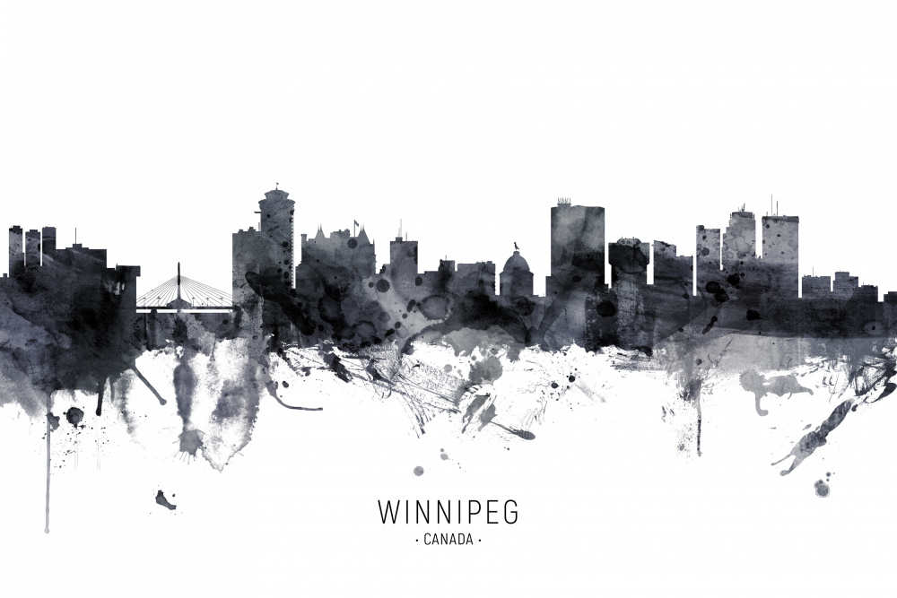 Winnipeg Canada Skyline von Michael Tompsett