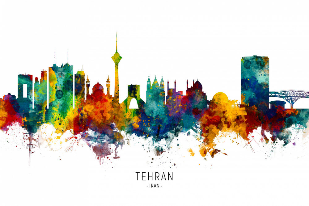 Tehran Iran Skyline von Michael Tompsett