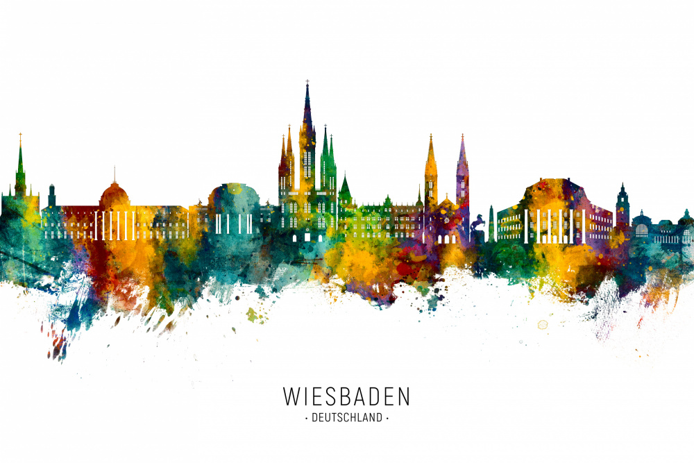 Wiesbaden Germany Skyline von Michael Tompsett