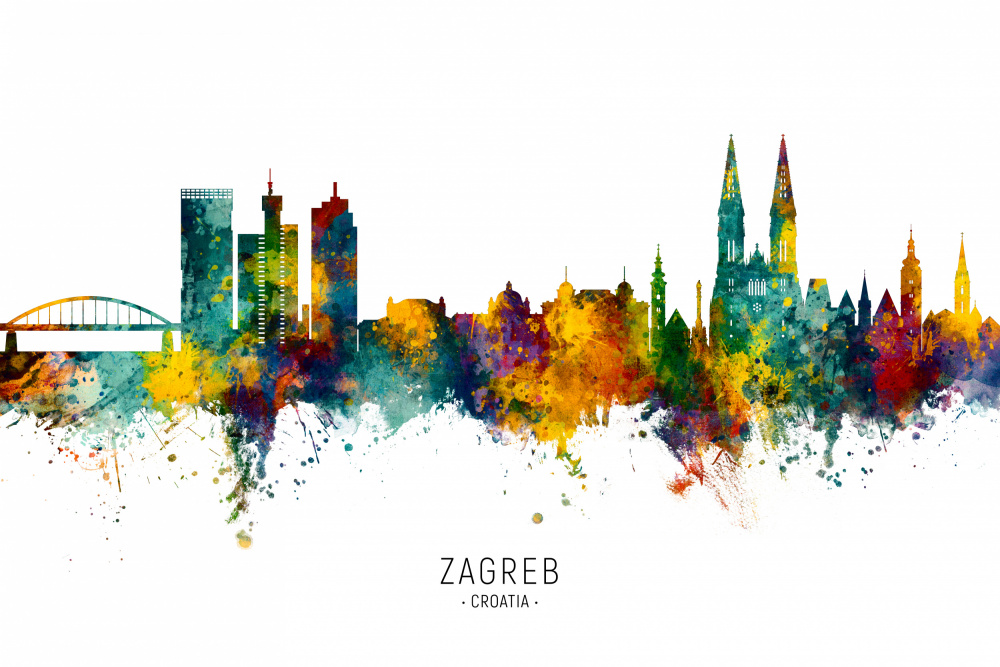 Zagreb Croatia Skyline von Michael Tompsett