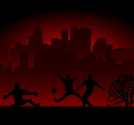 football silhouette von Michael Travers