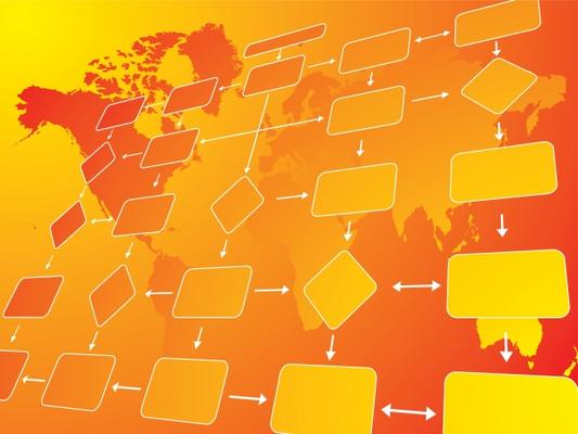 business flow chart orange von Michael Travers