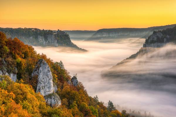 Herbst im Donautal in Baden-Württemberg von Michael Valjak