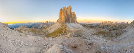 Drei Zinnen und Paternsattel in Südtirol Panorama