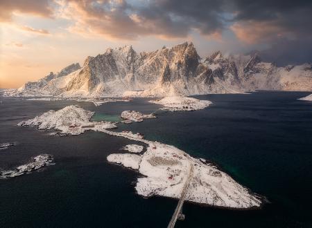 Misty Sunset at Lofoten